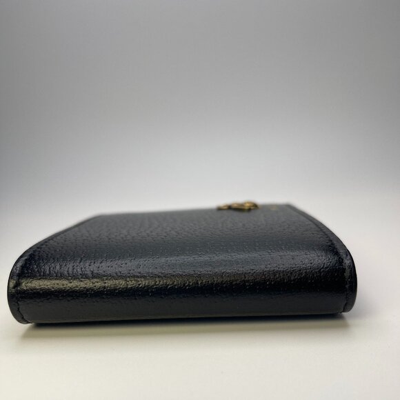 Gucci Grained Leather Bifold Wallet with Bee Insignia in Black - NWOT - Picture 9 of 11